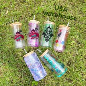 Verre à double paroi transparent de 12 oz pour impression par transfert thermique par sublimation - Product Image 4