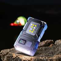 Lámpara de Trabajo Portátil con Rotación de 180 Grados, Luz LED COB, Advertencia Roja y Azul, Recargable por USB, Linterna Táctica