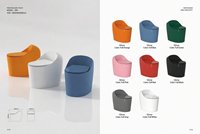 WC moderne en céramique multicolore, à poser au sol, pour salle de bain