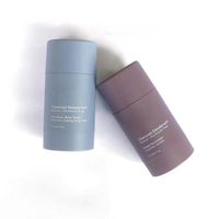 Tube de déodorant vide en or rose personnalisé de luxe, 30 à 50 ml, noir mat, à visser, remplissage par le bas, rond, flacon de bâton de déodorant, conteneur de bâton de protection solaire