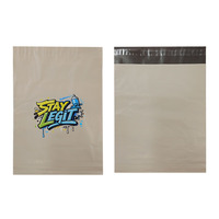 Enveloppes d'expédition imperméables personnalisées en polyéthylène imprimé, auto-adhésives, pour foulards en cachemire et accessoires tricotés, vente en gros