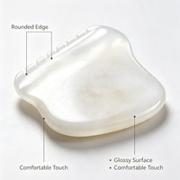 Masseur en jade blanc naturel pour la tête et le visage, outil de soin de la peau Gua Sha avec dents pour le lifting, anti-âge, beauté, SPA