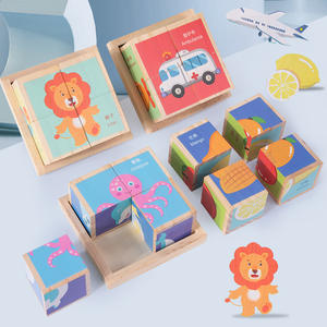 Vente en gros de grands puzzles en bois 3D Montessori, <span class=keywords><strong>jeux</strong></span> de construction à six et neuf faces, jouets éducatifs pour enfants - Product Image 4