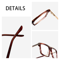 Lunettes optiques de haute qualité avec monture en acétate et branches en titane, lunettes de vue, lunettes anti-lumière bleue, lunettes de lecture