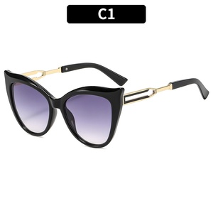 Simples Cat-Eye Óculos De Sol Das Mulheres Dot Paint Frame Grande Templos De Metal Novo Estilo Óculos De Proteção Solar Moda - Product Image 5