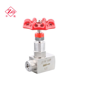 Vanne à aiguille en acier inoxydable J21W-160, structure à bille, manomètre 304, vanne d'arrêt M20*1.5, filetages internes et externes pour gaz - Product Image 4