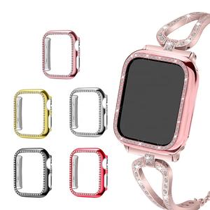 Custodia protettiva per paraurti diamantata per <span class=keywords><strong>Apple</strong></span> <span class=keywords><strong>Watch</strong></span> Cover Series 7 <span class=keywords><strong>SE</strong></span> 65432 41MM 45MM per Iwatch 40mm 44mm Smart bracciale accessori - Product Image 6