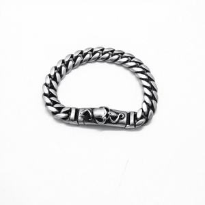 Stainless Steel Cuban Chain Bracelet with Octopus Engraved Clasp Gothic Viking Style Rugged Jewelry <b>for</b> <b>Men</b> Daily Wear - Product Image 1