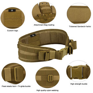 เข็มขัดยุทธวิธีโพลีเอสเตอร์ Protector Plus สำหรับกิจกรรมกลางแจ้ง อุปกรณ์ป้องกันตัวสำหรับการล่าสัตว์ อุปกรณ์ป้องกันส่วนบุคคล ระบบ Molle สำหรับการรบ ใช้งานได้หลากหลาย ปลอดภัย เหมาะสำหรับงานหนัก - Product Image 3