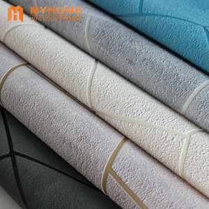 Wallpaper PVC Busa 3D Bata Modern/Wallpaper Suede Marmer Papel Lapisan Dinding - Product Image 3