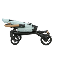 Poussette bébé Abon BS1698 légère en aluminium pliable 4 en 1, roues en tissu EVA, design multifonctionnel, ceinture de sécurité à cinq points