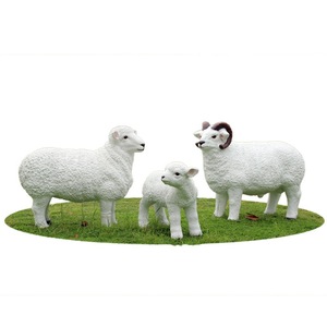 Modello di Pecora, Scultura Realistica di Capra e Pecora, Ornamenti Decorativi per Animali da Esterno, Fattoria, Giardino, Cortile, Prato - Product Image 5