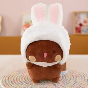 Jouets en peluche super doux en coton PP, mignons, à capuche, pour un cadeau d'<span class=keywords><strong>anniversaire</strong></span> à la <span class=keywords><strong>meilleure</strong></span> <span class=keywords><strong>amie</strong></span> d'une fille - Product Image 2