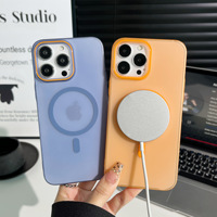 Coque Simple pour Téléphone, Housse de Téléphone Cellulaire Magnétique Mate avec Texture Soyeuse et Raffinée, pour Accessoires iPhone
