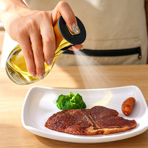 Pulvérisateur d'huile en verre en forme de poire de 200 ml avec buse anti-déversement, design élégant pour friteuse à air et préparation culinaire à faible teneur en huile - Product Image 3
