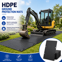 Tapis de protection robustes en PE antidérapants 4x8 pour terrains boueux, marécageux, gazonnés et routes temporaires pour équipements lourds dans les champs pétrolifères