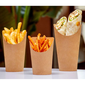 Envase de Papel Desechable, Porta Papas Fritas de Papel Kraft, Vaso de Papel para Aperitivos, Vaso de Papel para Llevar, Tazón de Papel de Grado Alimenticio, Vaso para Palomitas de Maíz Ms-popcorn - Product Image 5