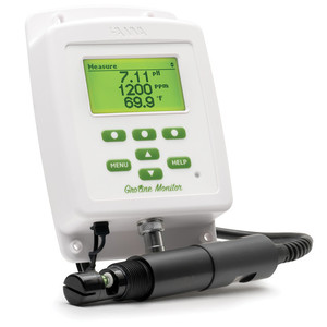 Monitor HANNA GroLine para Nutrientes Hidropónicos-HI981421-01, Sonda Roscada para Inserción y Montaje, 1 Año de Garantía, HI981421-01 LCD Hyd - Product Image 1