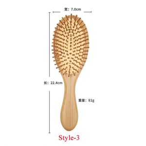 Cepillo para el Cabello Ecológico de Madera Natural con Almohadilla de Aire, Desenredante, con Mango de Bambú y Logotipo Personalizado, para Masaje Capilar - Product Image 6