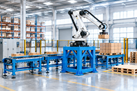Machine de palettisation robotisée automatique à grande vitesse, capacité de 800 à 1200 cartons/heure, ligne de production de palettisation industrielle pour boîtes en carton