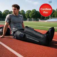 Bottes de compression d'air sans fil Y30 à marque privée, 200 mmHg, certifiées CE ROHS FCC, avec écran LCD et fermeture éclair