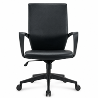 Chaise de bureau en cuir PU pour la maison/le bureau (avec dossier) - Dotée d'un siège rembourré, d'accoudoirs et d'une base pivotante avec roulettes