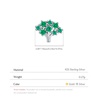 1 stuk eenvoudige schattige groente-fruitoorbellen echt 925 sterling zilver kleurrijke kleine oorknopjes voor dames meisjes fijne sieraden