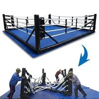 Ring de Boxeo Plegable con Logotipo Personalizado, Instalación Rápida, Equipo Pequeño y Plegable para Entrenamiento de Boxeo