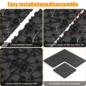 Dalles de sol de garage <span class=keywords><strong>en</strong></span> PP antidérapantes, emboîtables, amovibles, <span class=keywords><strong>en</strong></span> plastique, <span class=keywords><strong>pour</strong></span> usage extérieur, lavage de voitures, atelier, terrasse - Product Image 6