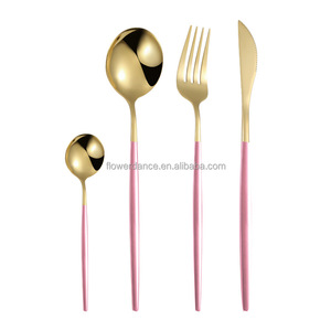 Ensemble de vaisselle moderne en acier inoxydable au design coréen avec fourchette et cuillère à baguettes pour un usage quotidien - Product Image 6
