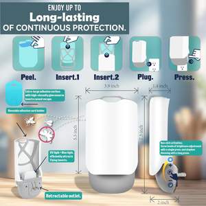 モスキートキートキラーランプ,屋内非毒性粘着トラップ,小型ナイトライト付きの多機能フライング昆虫トラップ - Product Image 5