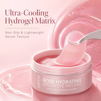 Masque Hydrogel pour les Yeux au Design Populaire Rose, Acide Hyaluronique, Fraise, Hydratant, Éclaircissant, Anti-Cernes, Anti-Teint Terne, Soin des Yeux