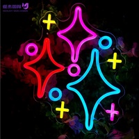 Enseigne néon LED design étoile Halloween, panneau acrylique IP65, lumière murale USB 5V à intensité variable pour décoration de fête et de bar