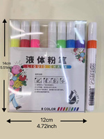 8 pièces couleur néon en gros de haute qualité marqueurs à craie liquide effaçable à l'eau stylo marqueur pour dessiner sur tableau blanc cuir voiture bois