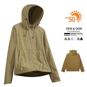 <b>Summer</b> Waterproof UPF50 Sun <b>Jacket</b> <b>Lightweight</b> Full Zip Hiking Fishing Windbreaker Unisex Breathable Quick Dry Coat - Product Image 3