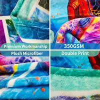 Floral cetak Digital 350gsm selimut lempar flanel lembut seprai Fuzzy mewah untuk Sofa perjalanan selimut warna-warni