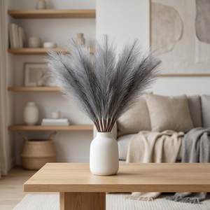 Arreglo de Hierba de <span class=keywords><strong>Pampas</strong></span> Artificial Tender Epoch de 55 cm, Tallos de Hierba Esponjosos de Alta Simulación, Estilo Boho <span class=keywords><strong>Chic</strong></span> para el Hogar y Bodas - Product Image 2