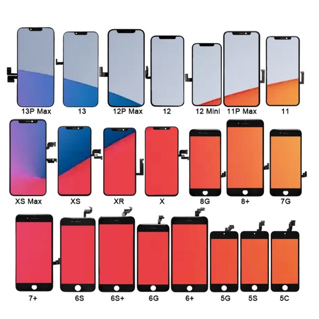 Factory Price Mobile Phone LCD for IPhone 5s 6 6s 7 8 Plus X Xr Xs 11 Pro Max 12 Touch Screen Display Digitizer