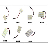 Junsun — panneau LED intérieur de voiture, lumières de lecture, ampoule plafonnier en forme de dôme, coffre en PC, panneau de lumière, T10 Ba9s 5050 6SMD