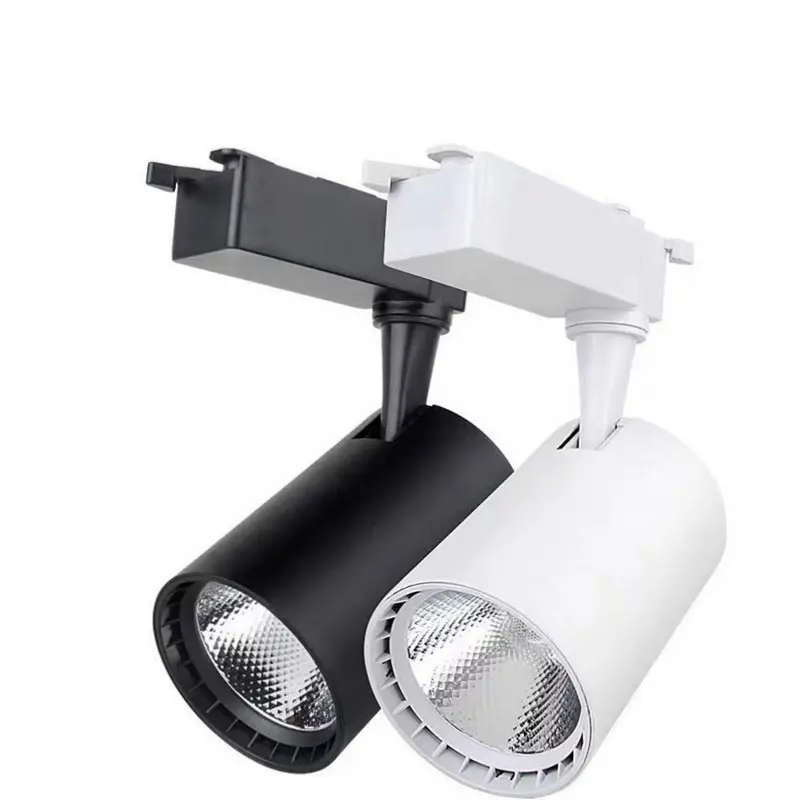 Foshan 110lm/w High CRI 2 3 4 phase with track rails 10w 15w 20w 25w 30w 35w 40w 50w for showroom cob led track light