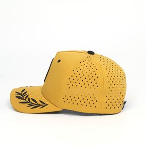 यूनिसेक्स प्रचार कस्टम कढ़ाई लोगो 5 पैनल छिद्रित लेजर कटिंग होल ड्रिल बेसबॉल कैप नायलॉन वाटरप्रूफ गोल्फ - Product Image 3