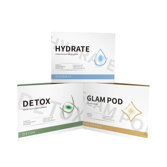 CO2 Oxygen Facial Pods Kit Glam Detox Hydrate Revive Capsules for Skin Rejuvenation Machine