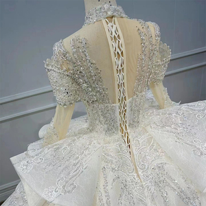 Robe de mariée de luxe à manches longues, style illusion moderne, Jancember WN048 - Product Image 2