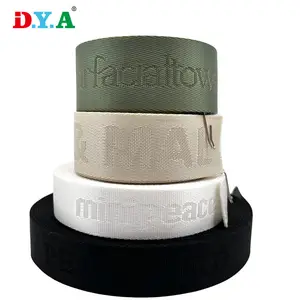 Biểu Tượng Tùy Chỉnh Đầy Màu Sắc Mô Hình Dập Nổi Nylon Vành Đai Phẳng Nylon Dệt Vải Cho Túi Dây Đeo Vai