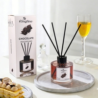 Diffuseur de parfum en verre de 130 ml avec parfum de café, chocolat et fleurs, sans BPA, sans alcool, décoration d'intérieur, rafraîchisseur d'air