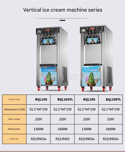 Máquina de Helados Suaves de Alta Calidad Comercial, 3 Sabores, Eficiente, 220V, <span class=keywords><strong>para</strong></span> Heladerías, <span class=keywords><strong>para</strong></span> Leche - Product Image 4