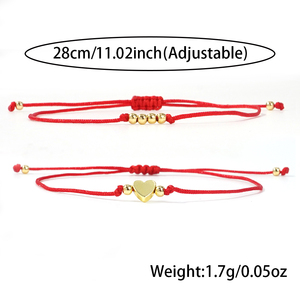 팔찌 Go2boho 수제 보헤미안 미니멀리스트 다층 보석 트렌디 하트 매력 2pc 세트 패션 팔찌 여성 남성 치유 행운 선물 - Product Image 6
