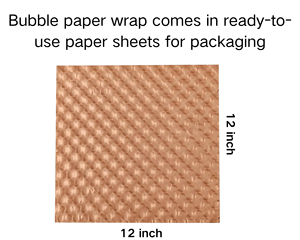 Papel de Burbujas con Cojín de Aire, 30*30cm, Hoja/Rollo, Papel Ecológico de Relleno con Burbujas, Tipo Burbuja Antichoque, Papel Kraft - Product Image 3