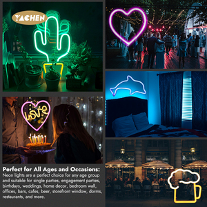 Yachen trái tim màu hồng dẫn đăng ký trang trí phòng ngủ ngày valentine tình yêu ngày của mẹ giáng sinh bối cảnh đám cưới - Product Image 5