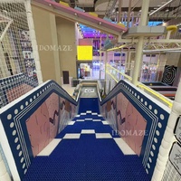Équipement de parc de trampolines intérieur commercial, fosse à mousse pour enfants, mur de jeu interactif, aire de jeux souple avec trampolines pour centre d'amusement